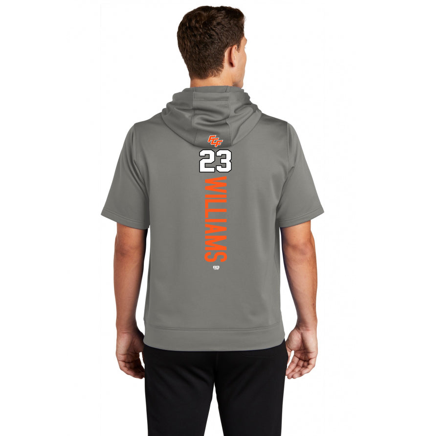 Sport-Tek Sport-Wick Fleece Short Sleeve Hooded Pullover ST251 - FCF Flight Baseball