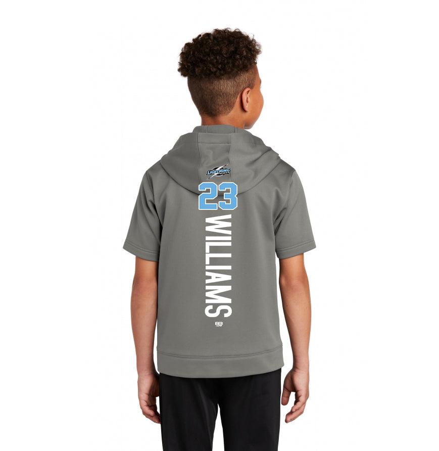 Sport-Tek Youth Sport-Wick Fleece Short Sleeve Hooded Pullover YST251 - Lightning Premier Softball