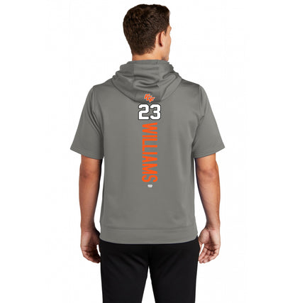 Sport-Tek Sport-Wick Fleece Short Sleeve Hooded Pullover ST251 - FCF Flight Baseball