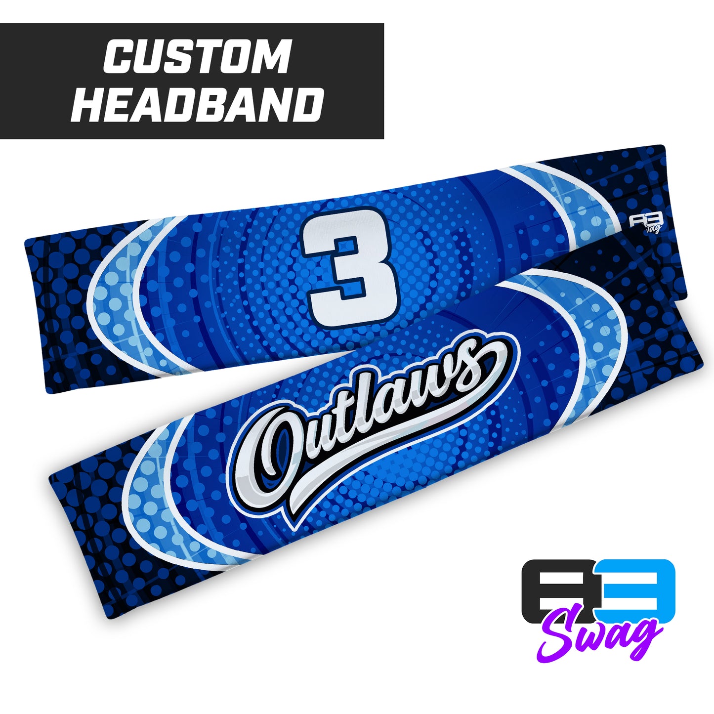 CUSTOM - Sports Headband - LBK Outlaws Baseball