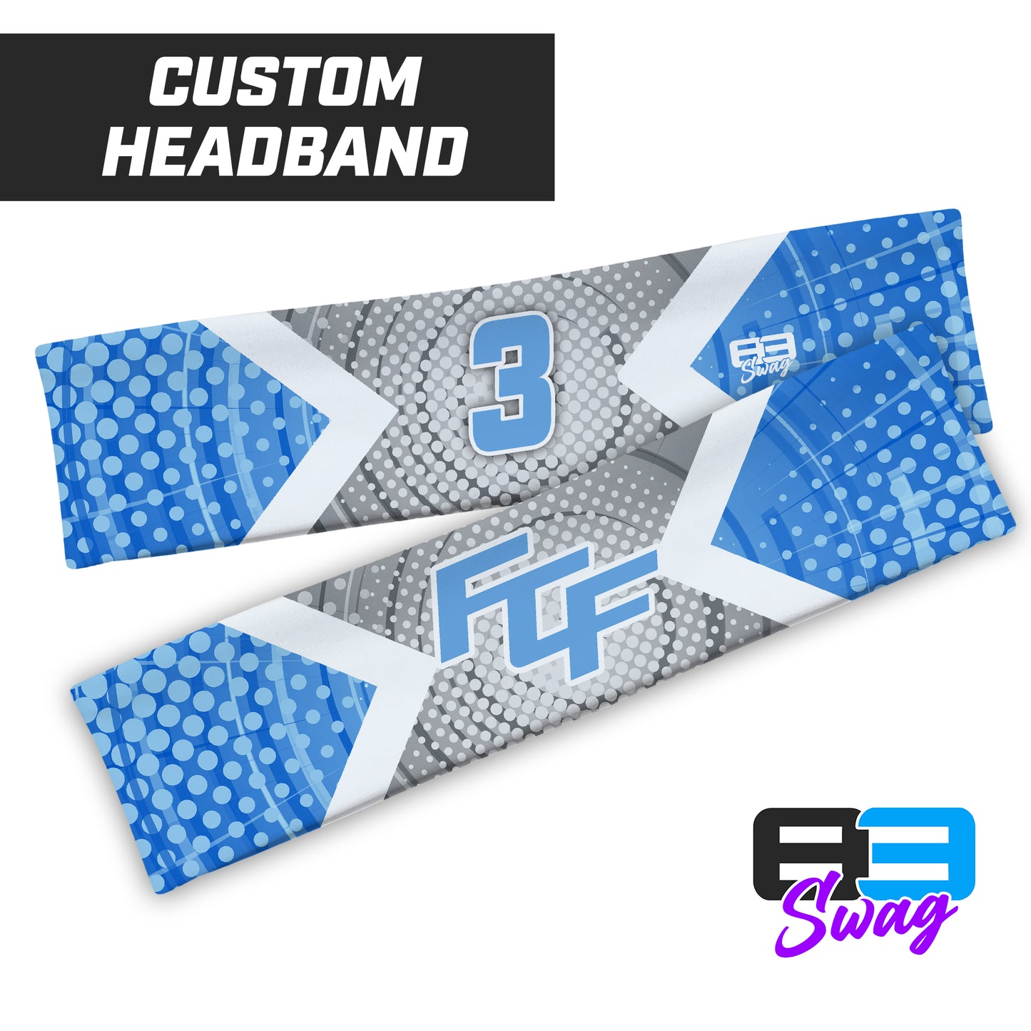 CUSTOM - Sports Headband - FCF Flight Baseball Blue