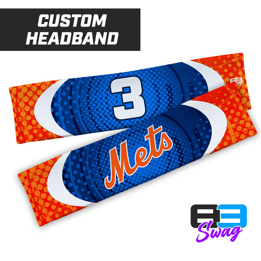 CUSTOM - Sports Headband - Florida Mets Baseball
