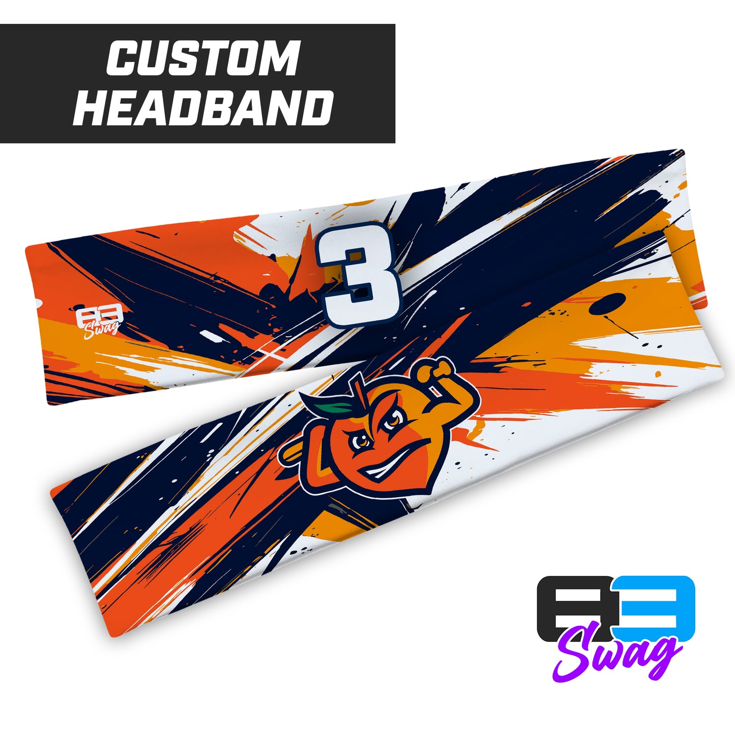 Headband - Peach Clobbers Baseball V.26