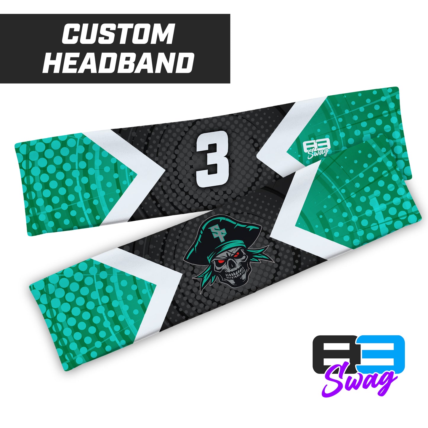 CUSTOM - Sports Headband - South Florida Pirates