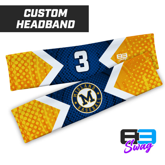 CUSTOM - Sports Headband - Midland Baseball