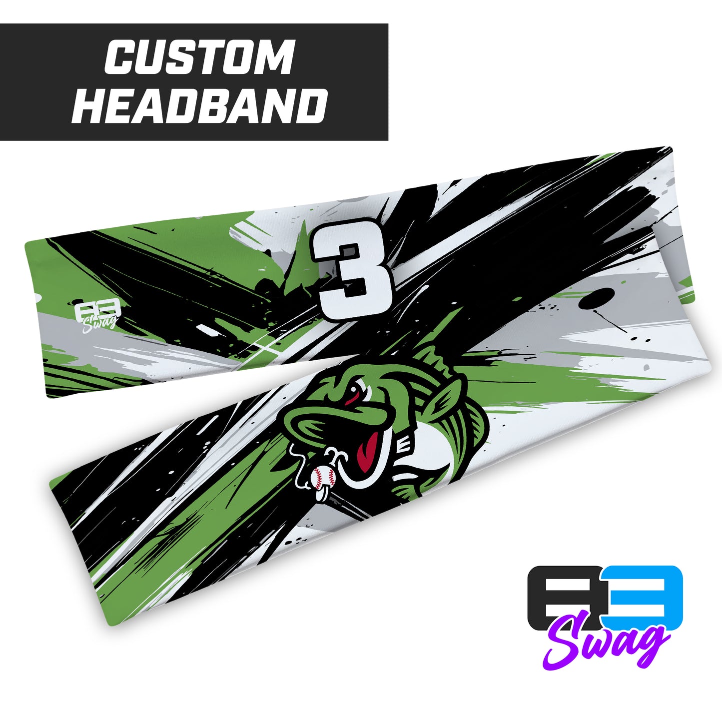 CUSTOM - Sports Headband - RBA Stripers Baseball