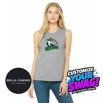 Bella + Canvas B6003 Women's Jersey Muscle Tank - OBP Land Sharks