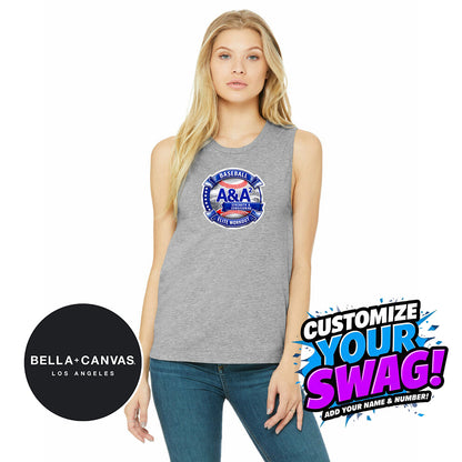 Bella + Canvas B6003 Women's Jersey Muscle Tank - A&A Baseball Elite
