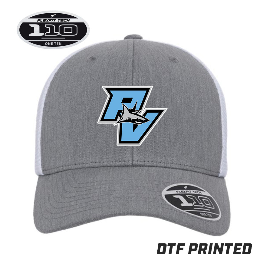Flexfit 110M Adult 110reg Mesh Cap DTF PRINTED - PVAA Sharks Baseball