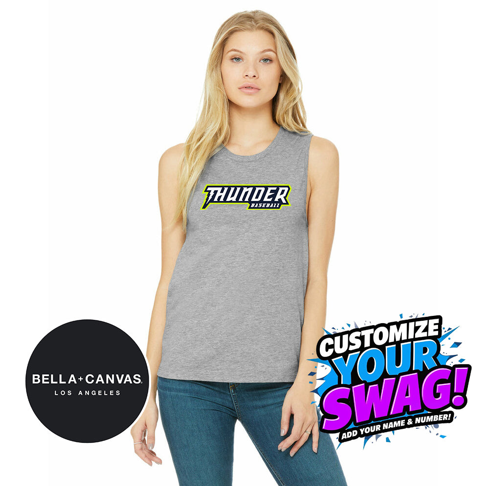 Bella + Canvas B6003 Women's Jersey Muscle Tank - Ponte Vedra Thunder Baseball