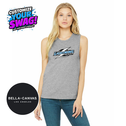 Bella + Canvas B6003 Women's Jersey Muscle Tank - Lightning Premier Softball