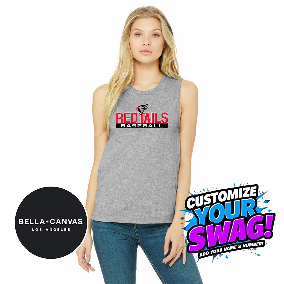 Bella + Canvas B6003 Women's Jersey Muscle Tank - MSA Redtails Baseball