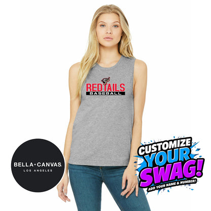Bella + Canvas B6003 Women's Jersey Muscle Tank - MSA Redtails Baseball