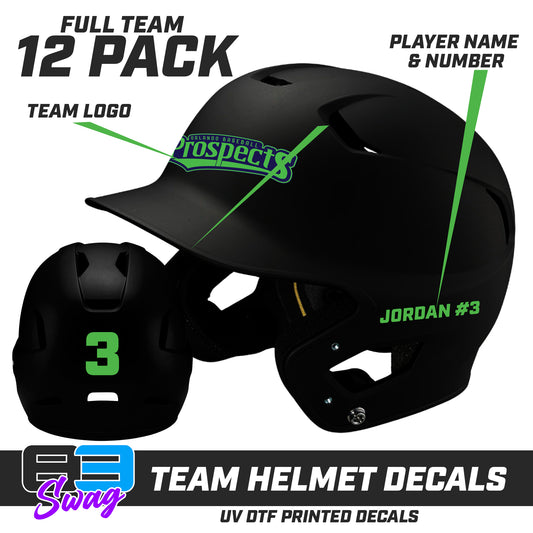 Helmet Decal Set (12 Pack) - Orlando Baseball Prospects - OBP