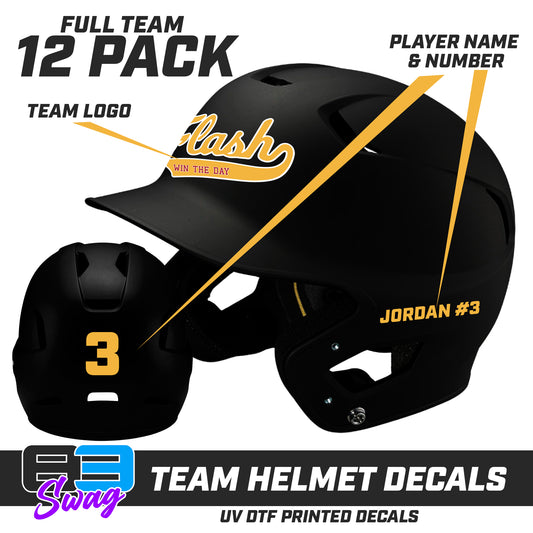 Helmet Decal Set (12 Pack) - Flash Baseball