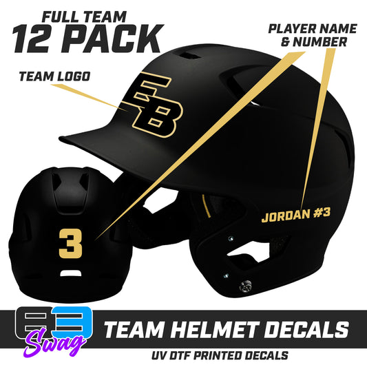 TEAM ORDER ONLY - Helmet Decal Set (12 Pack) - Elite Baseball