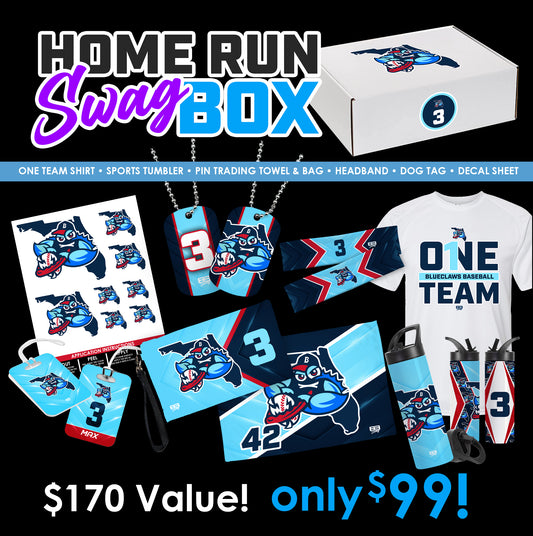 FCA Blueclaws Baseball HOME RUN SWAG BOX! - The Ultimate End Of The Season Player Gift!