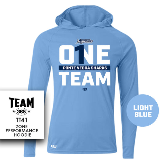 PVAA Sharks - ONE TEAM LIMITED EDITION - Lightweight Performance Hoodie - MULTIPLE COLORS