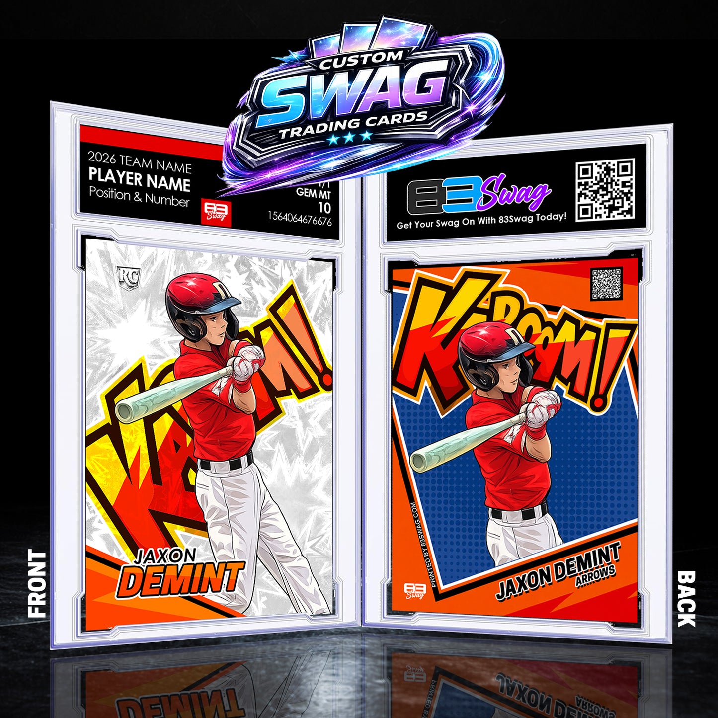 KABOOM SILVER Custom Trading Card w/Slab!