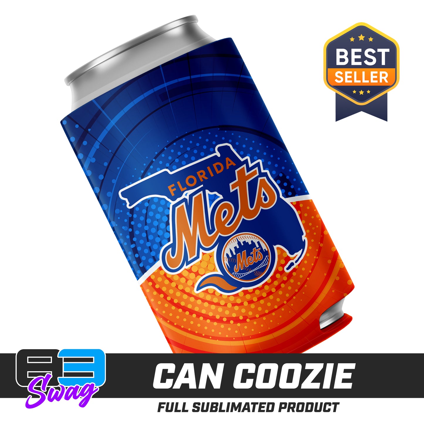 CUSTOM - Can Coozie - Florida Mets Baseball