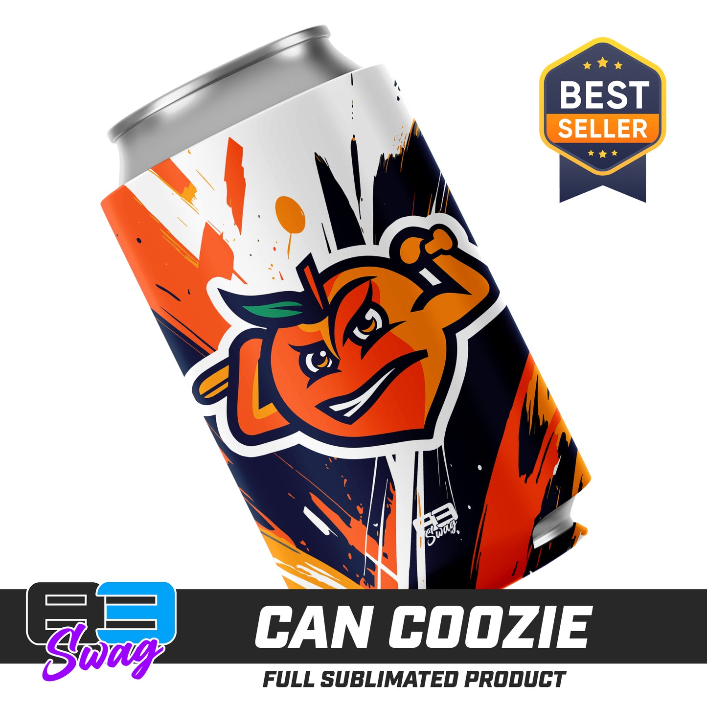 Can Coozie - Peach Clobbers Baseball V.26