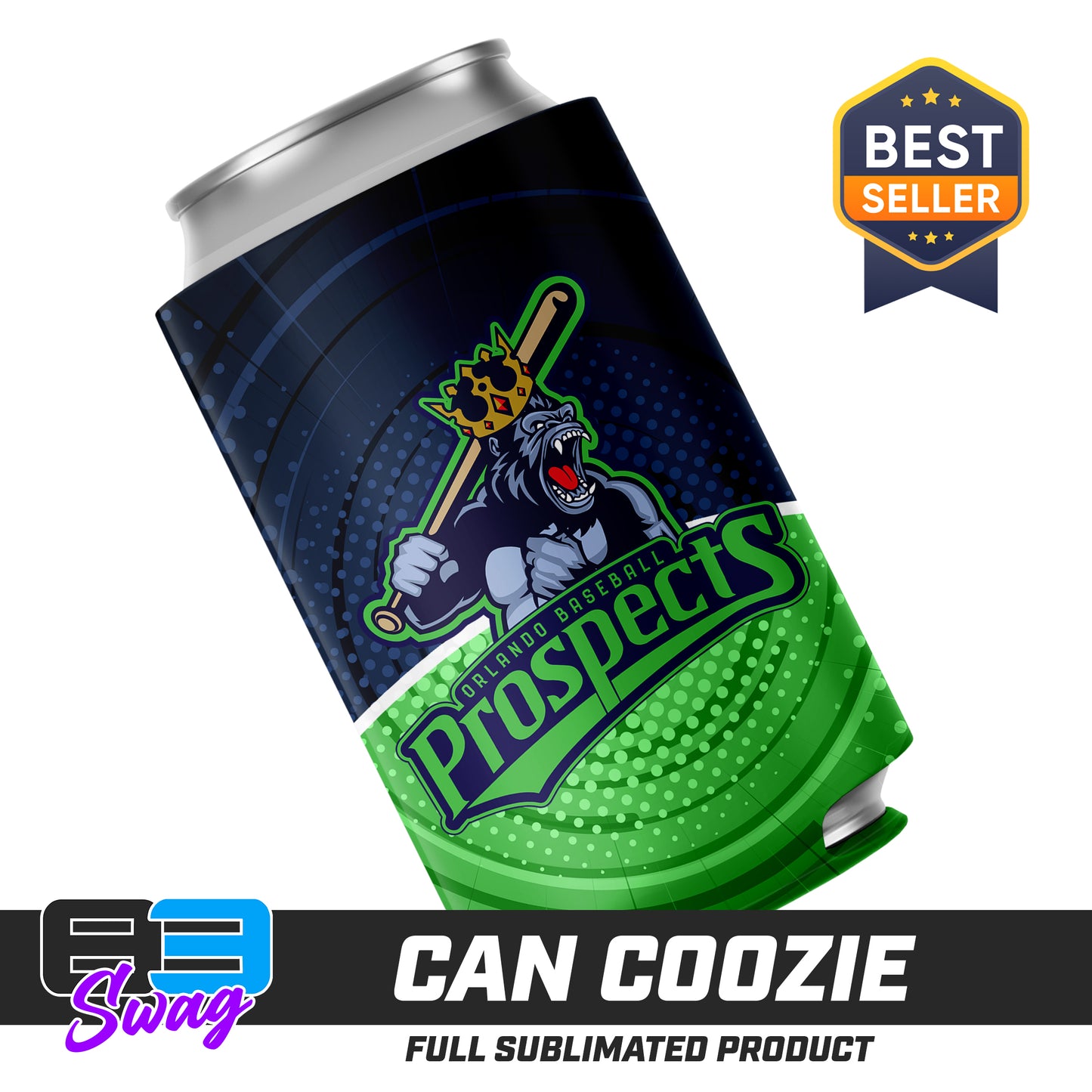 CUSTOM - Can Coozie - Orlando Baseball Prospects - OBP - Gorilla Kings
