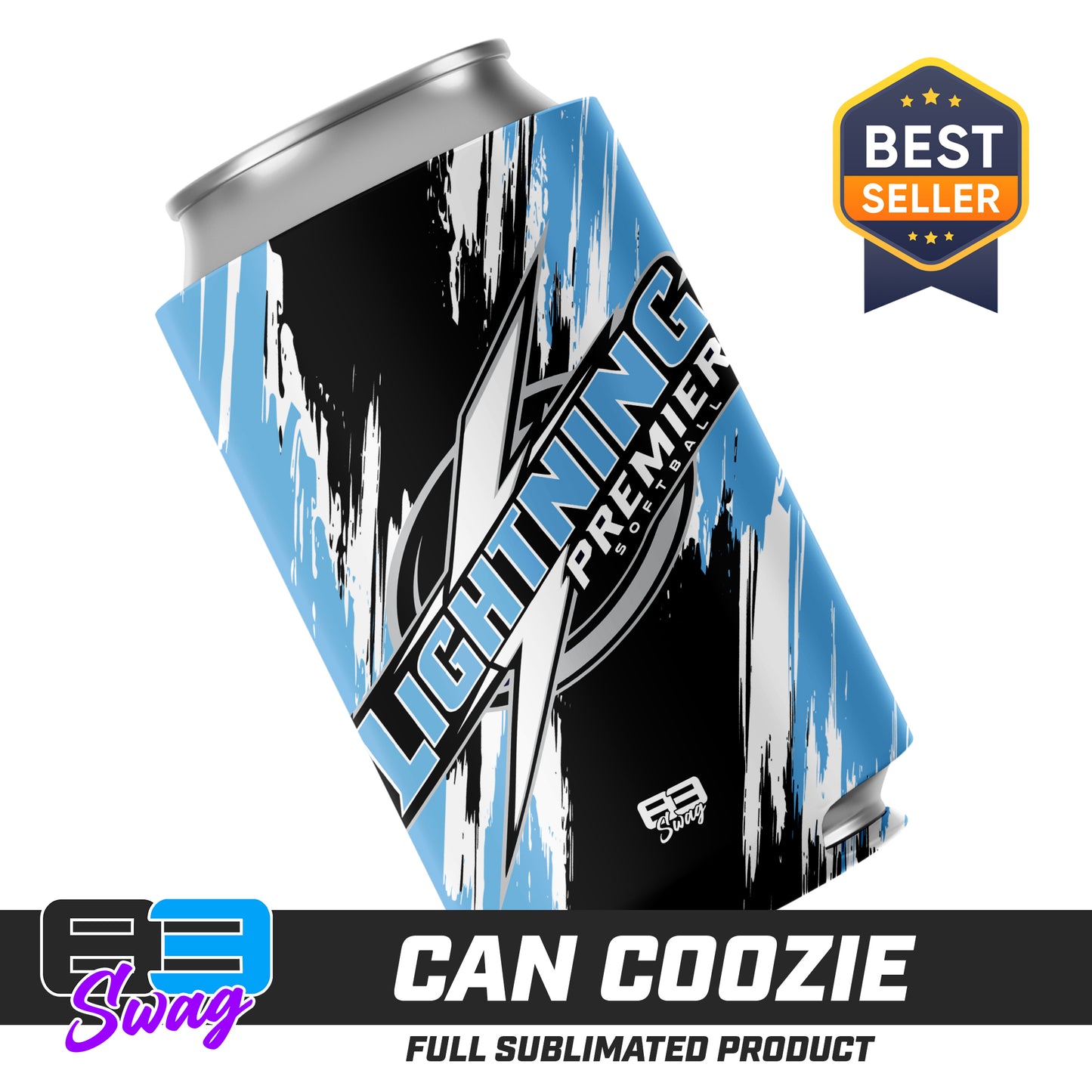 Can Coozie - Lightning Premier Softball