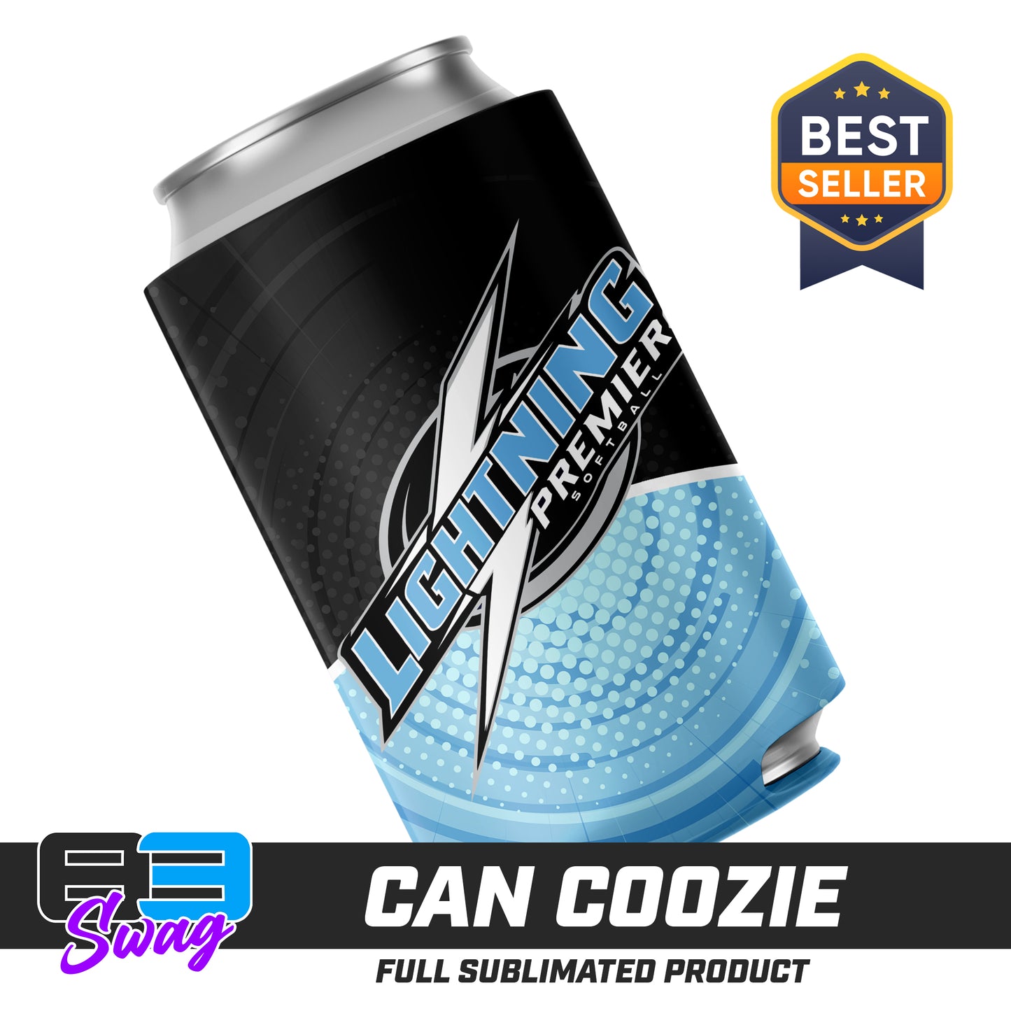 CUSTOM - Can Coozie - Lightning Premier Softball