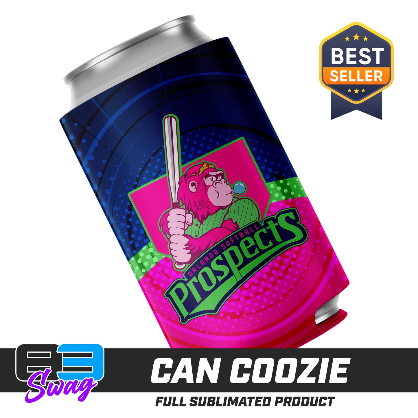 CUSTOM - Can Coozie - OSP Gorilla Queens Softball