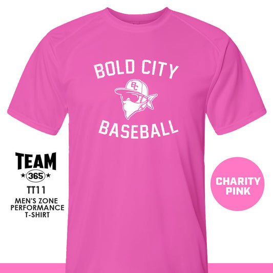 Bold City Bandits - LOGO 1 - CHARITY PINK - Crew - Performance T-Shirt