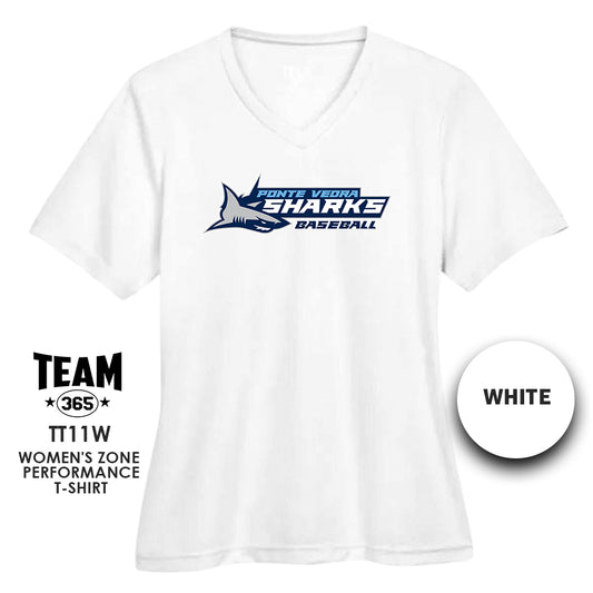 PVAA Sharks - LOGO 1 - Cool & Dry Performance Women's Shirt - MULTIPLE COLORS AVAILABLE