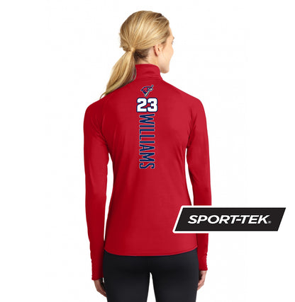 Sport-Tek Women's Sport-Wick Stretch 1-2-Zip Pullover - MSA Redtails Baseball