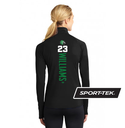 Sport-Tek Women's Sport-Wick Stretch 1-2-Zip Pullover - Hopatcong Warriors Football & Cheer