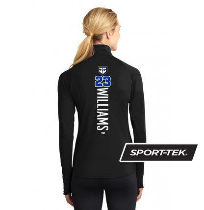 Sport-Tek Women's Sport-Wick Stretch 1-2-Zip Pullover - JCB