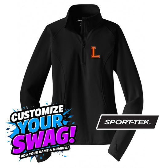 Sport-Tek Women's Sport-Wick Stretch 1-2-Zip Pullover - Longwood Wrestling