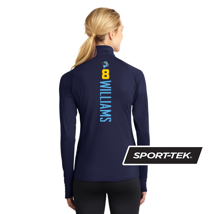 Sport-Tek Women's Sport-Wick Stretch 1-2-Zip Pullover - Bold City Bandits Baseball
