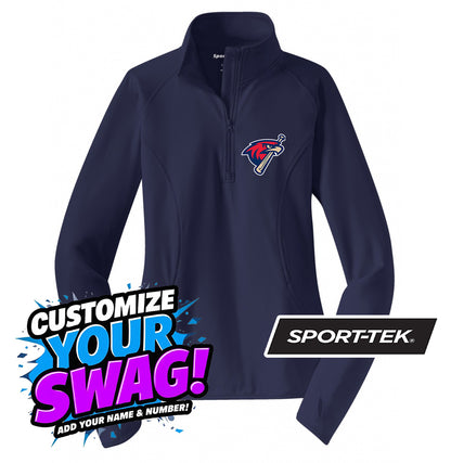 Sport-Tek Women's Sport-Wick Stretch 1-2-Zip Pullover - MSA Redtails Baseball