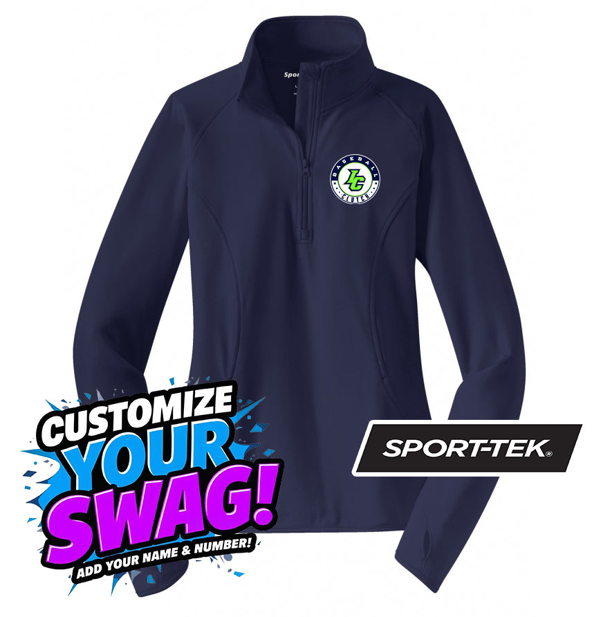 Sport-Tek Women's Sport-Wick Stretch 1-2-Zip Pullover - Indy Clutch Baseball