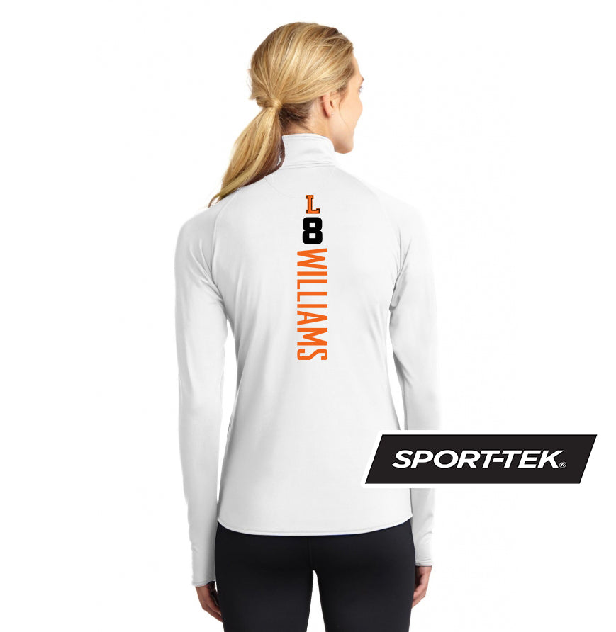 Sport-Tek Women's Sport-Wick Stretch 1-2-Zip Pullover - Longwood Wrestling