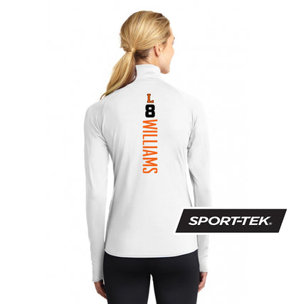 Sport-Tek Women's Sport-Wick Stretch 1-2-Zip Pullover - Longwood Wrestling