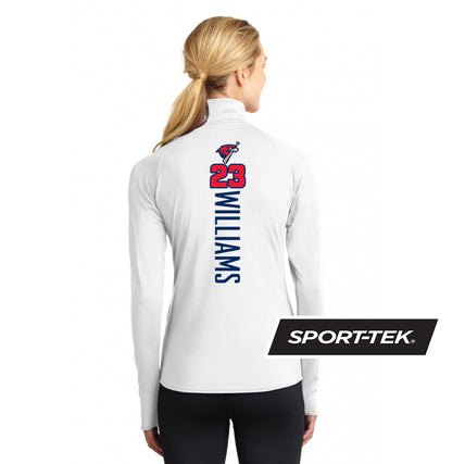 Sport-Tek Women's Sport-Wick Stretch 1-2-Zip Pullover - MSA Redtails Baseball