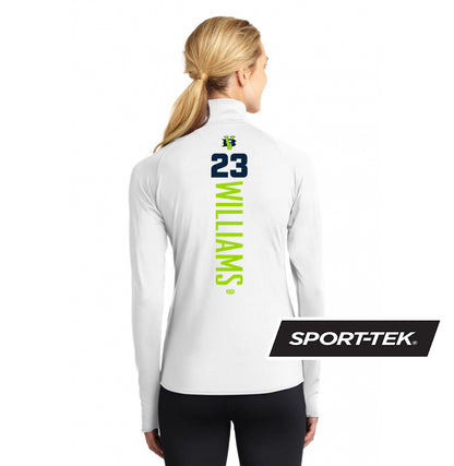 Sport-Tek Women's Sport-Wick Stretch 1-2-Zip Pullover - VB Bombers Baseball