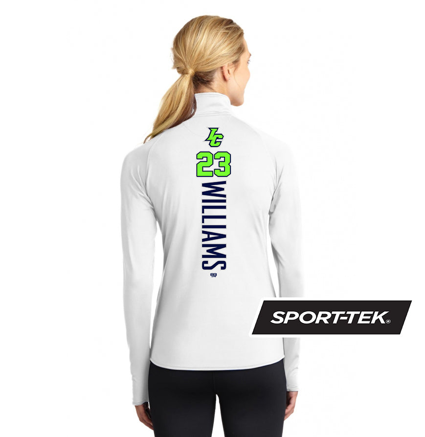 Sport-Tek Women's Sport-Wick Stretch 1-2-Zip Pullover - Indy Clutch Baseball