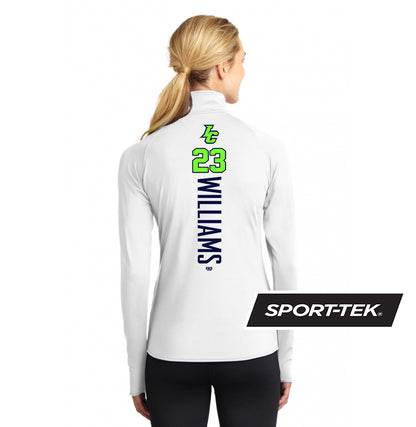 Sport-Tek Women's Sport-Wick Stretch 1-2-Zip Pullover - Indy Clutch Baseball