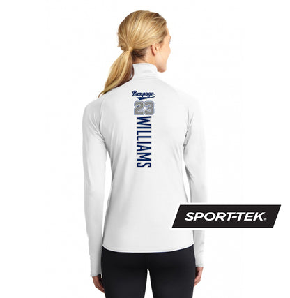Sport-Tek Women's Sport-Wick Stretch 1-2-Zip Pullover - Mississippi Rampage