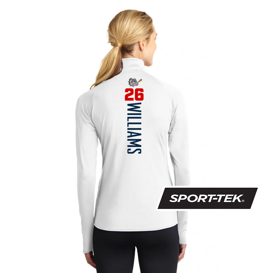 Sport-Tek Women's Sport-Wick Stretch 1-2-Zip Pullover - Bloomingdale Bulldogs Baseball