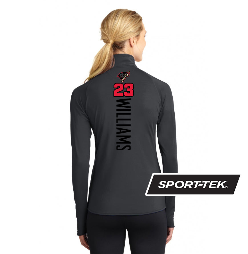 Sport-Tek Women's Sport-Wick Stretch 1-2-Zip Pullover - MSA Redtails Baseball