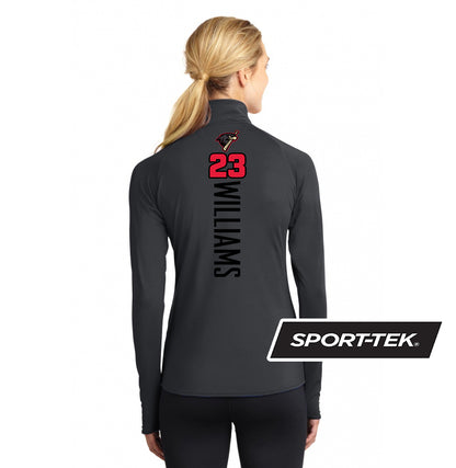 Sport-Tek Women's Sport-Wick Stretch 1-2-Zip Pullover - MSA Redtails Baseball