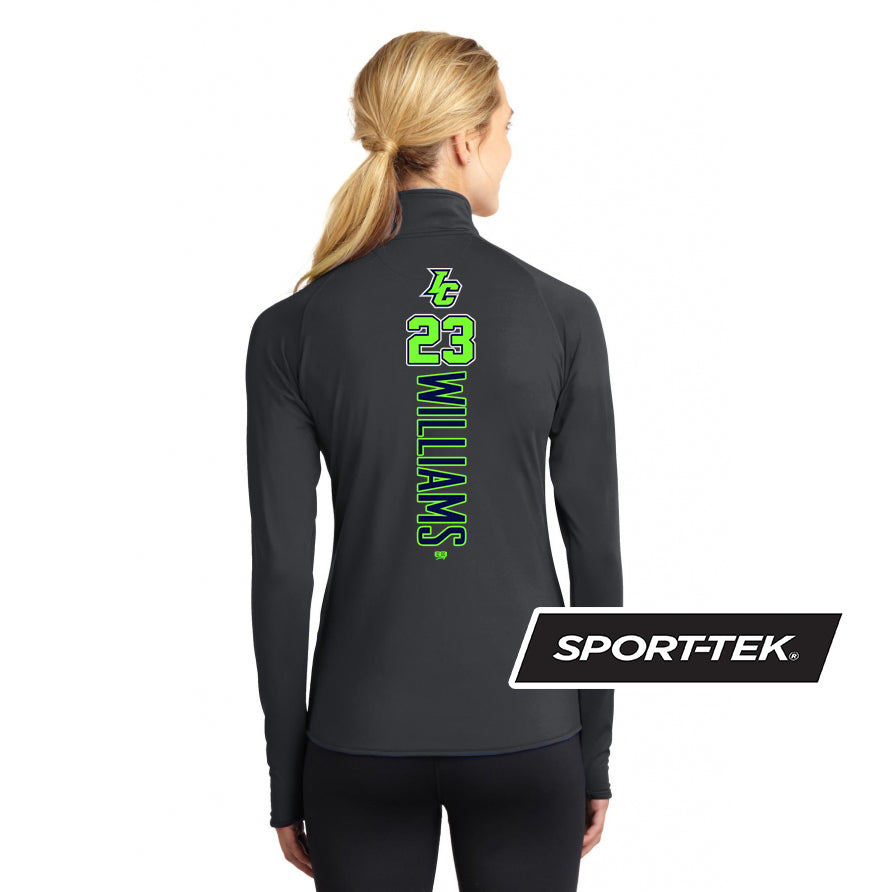 Sport-Tek Women's Sport-Wick Stretch 1-2-Zip Pullover - Indy Clutch Baseball