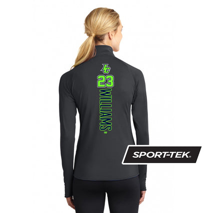 Sport-Tek Women's Sport-Wick Stretch 1-2-Zip Pullover - Indy Clutch Baseball